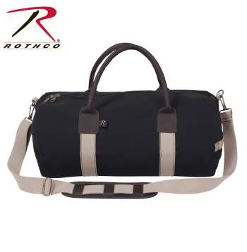 Canvas & Leather Gym Duffle Bag