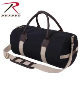 Canvas & Leather Gym Duffle Bag