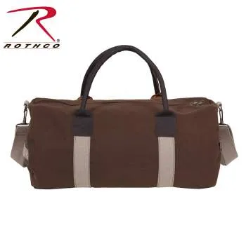 Canvas & Leather Gym Duffle Bag