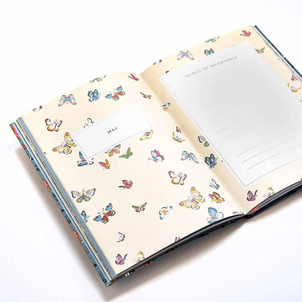 Cath Kidston: A5 Linen Daily Planner Blue Floral