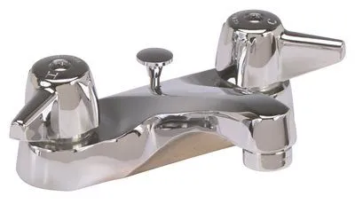 Central Brass 2 Handle Bathroom Faucet With 4 In. Centers And Popup Drain Chrome #1137Da