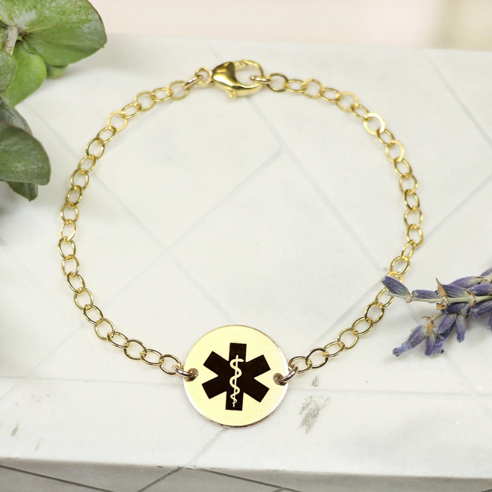 Chic and Beautiful Medical Alert ID Bracelet for Women - CG435B. Starts at