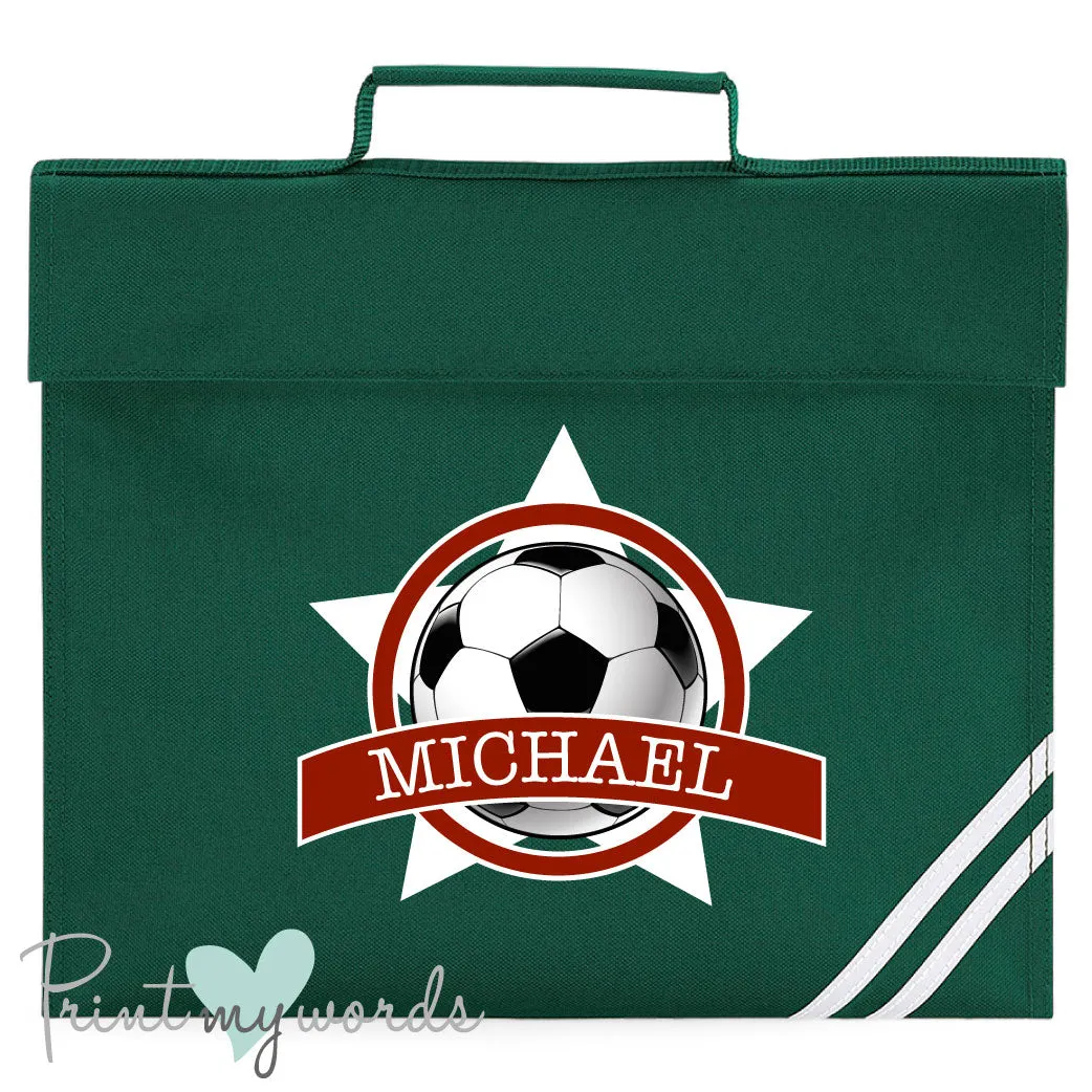 Children's Personalised Football School Book Bag