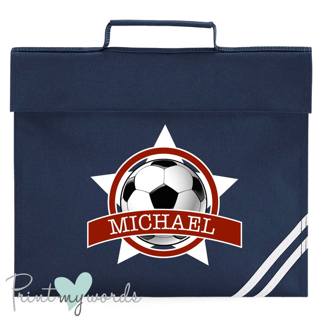 Children's Personalised Football School Book Bag