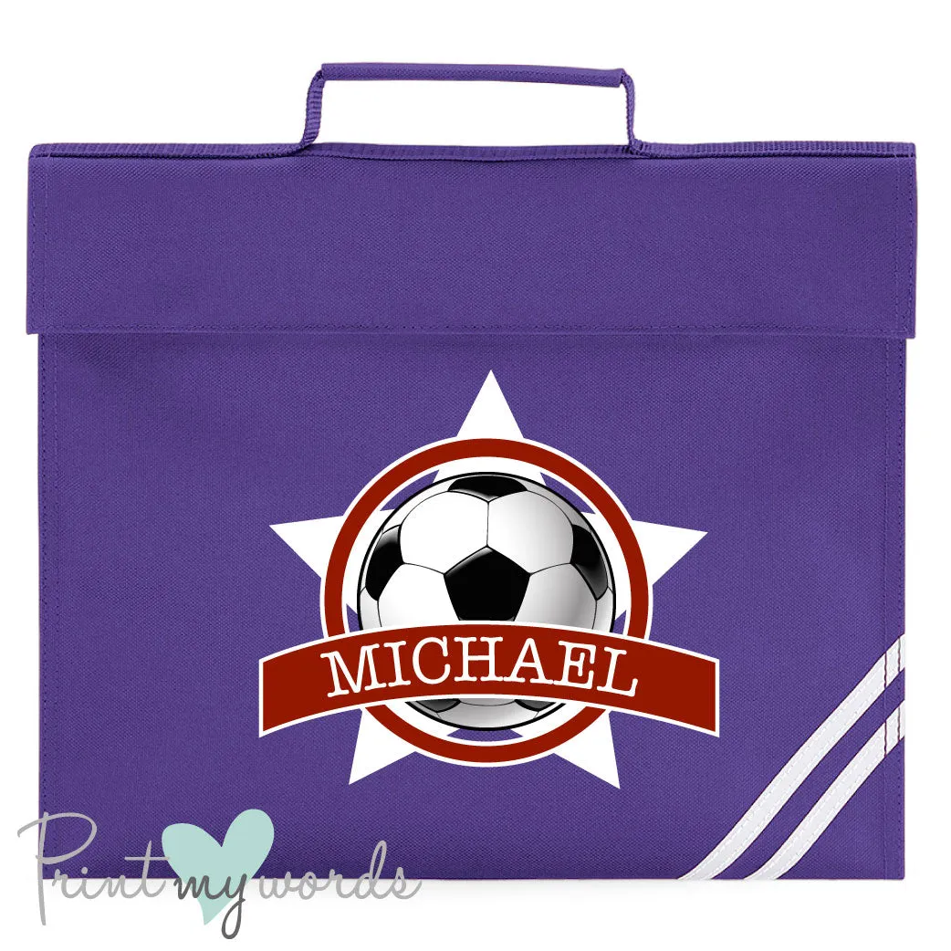 Children's Personalised Football School Book Bag