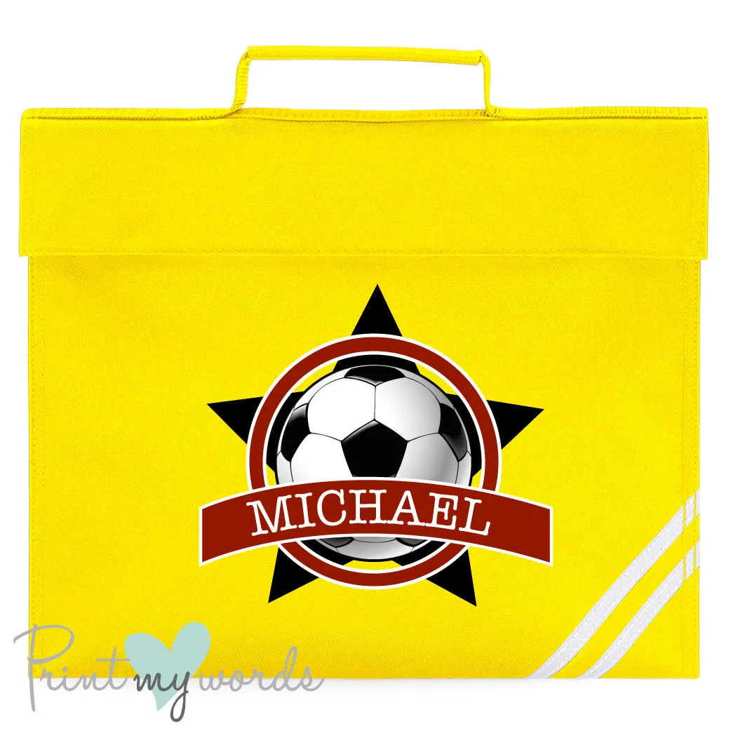 Children's Personalised Football School Book Bag