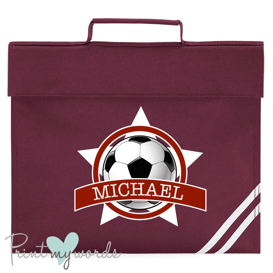 Children's Personalised Football School Book Bag