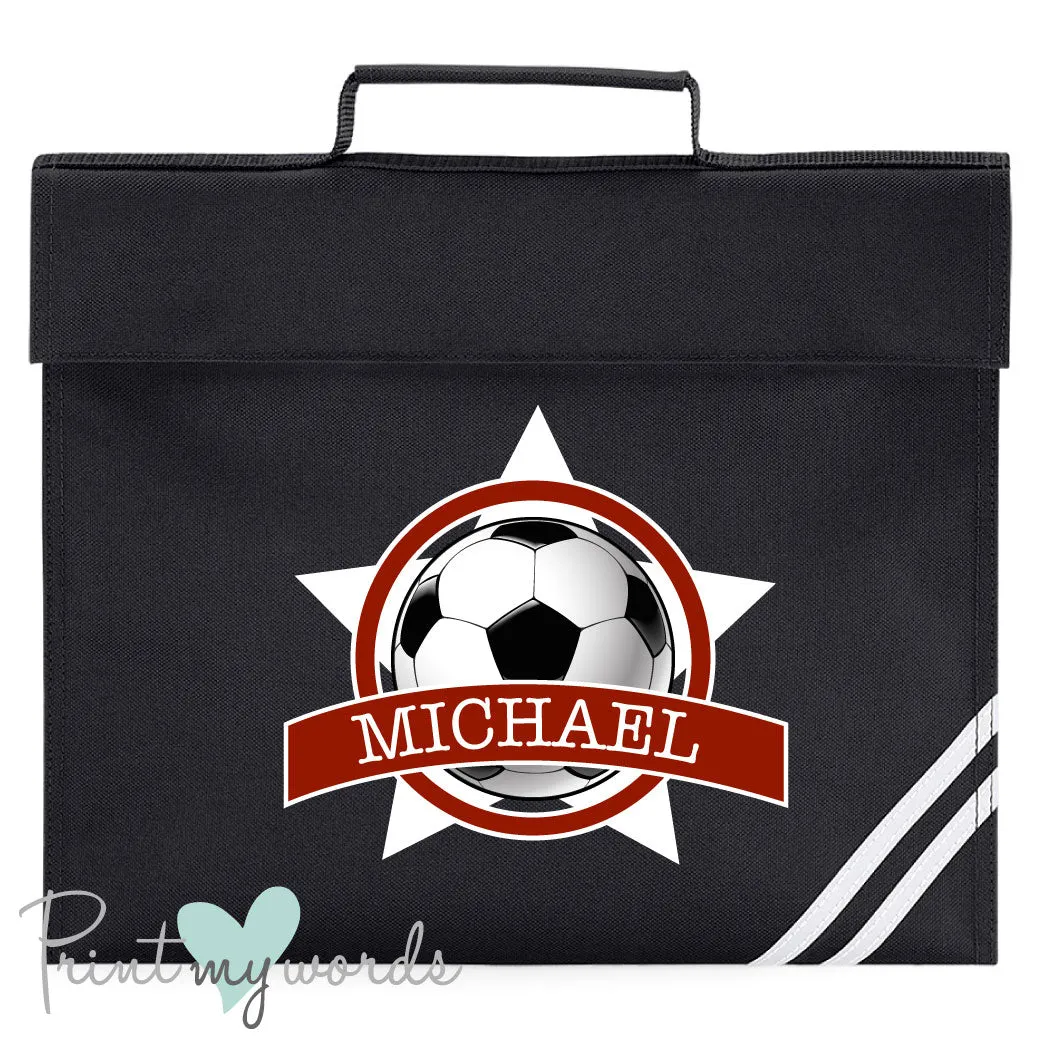 Children's Personalised Football School Book Bag