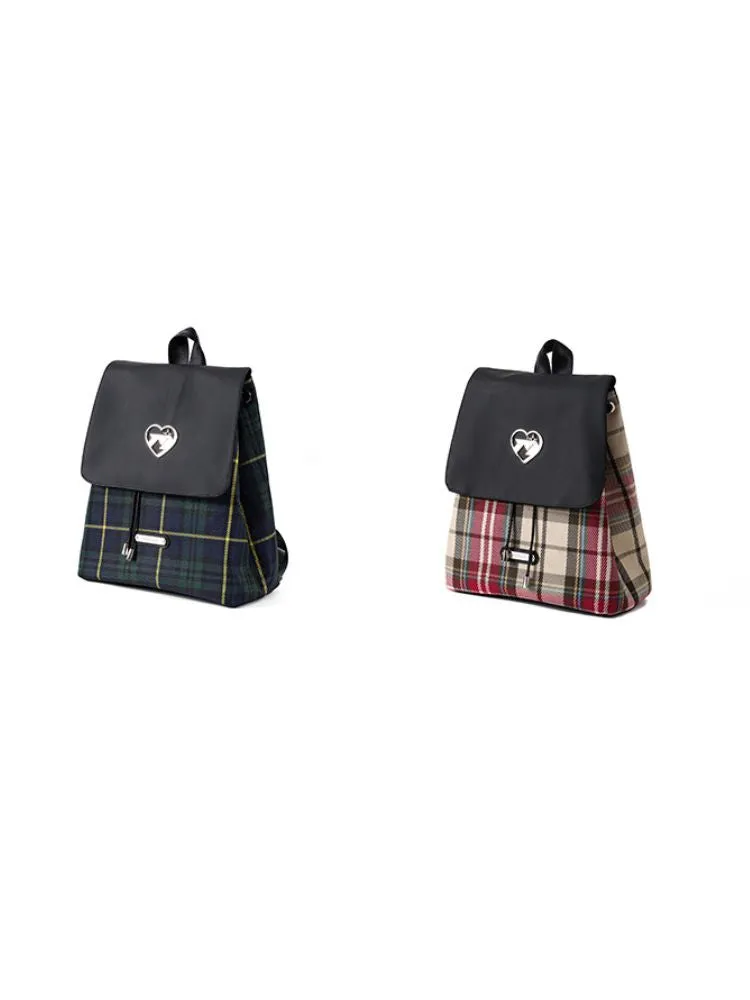 College Style Plaid Backpack【s0000001871】