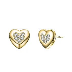 Constance Golden Heart Stud Earrings