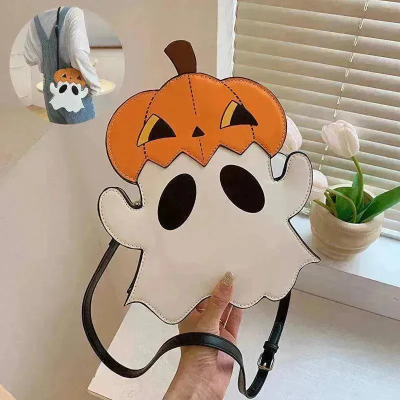 Creative 3D Pumpkin Ghost Shoulder Bag: Cute Women's Purse