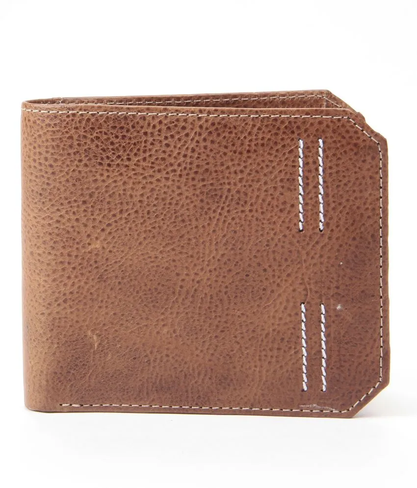 Cross Cut Double Stitch Wallet