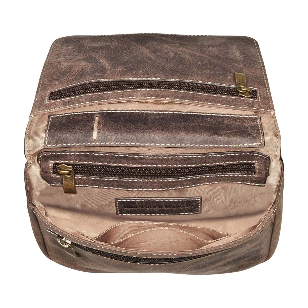 Crossbody Organizer, Distressed Buffalo