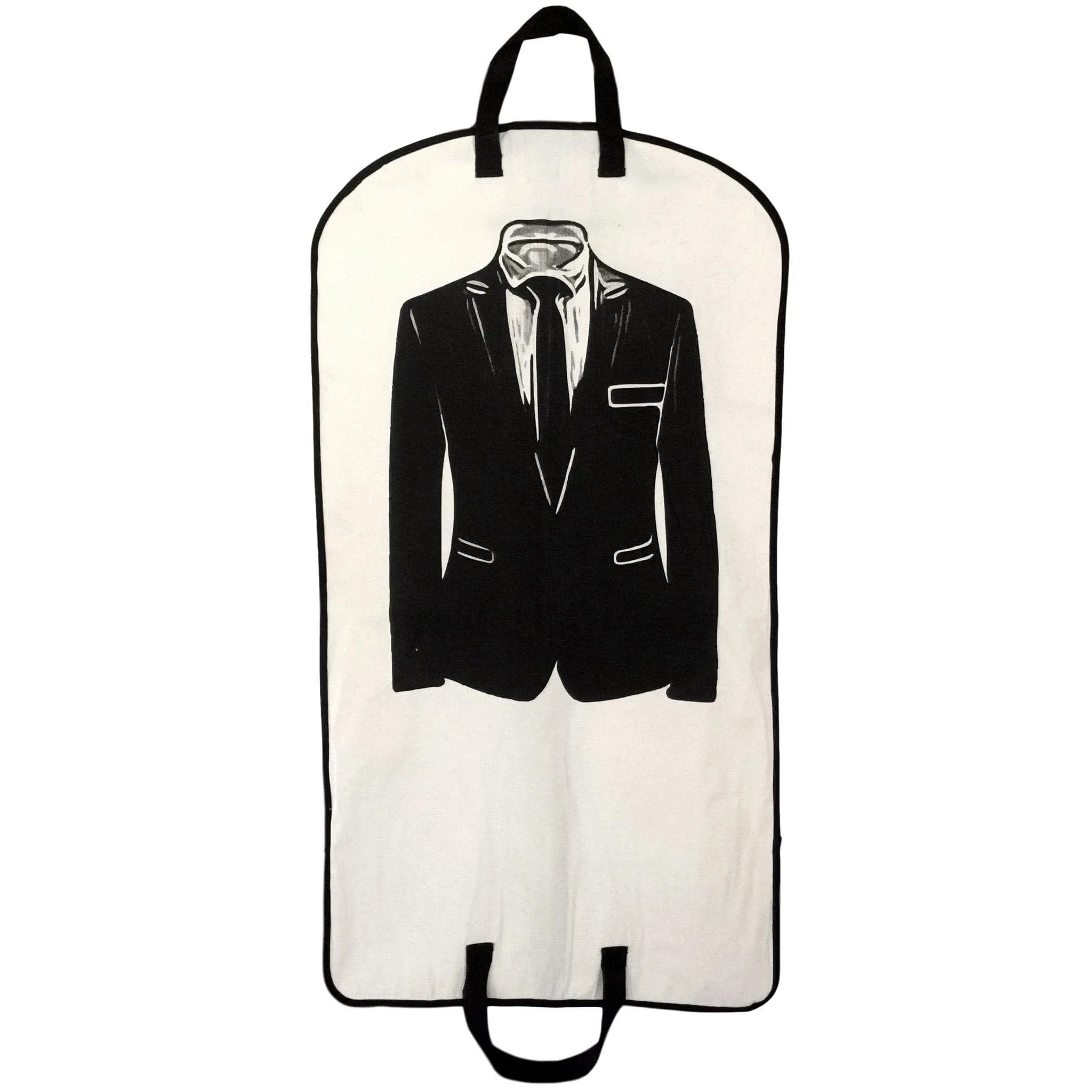 CUSTOM Men's Suit Garment Bag with Pocket, Cream