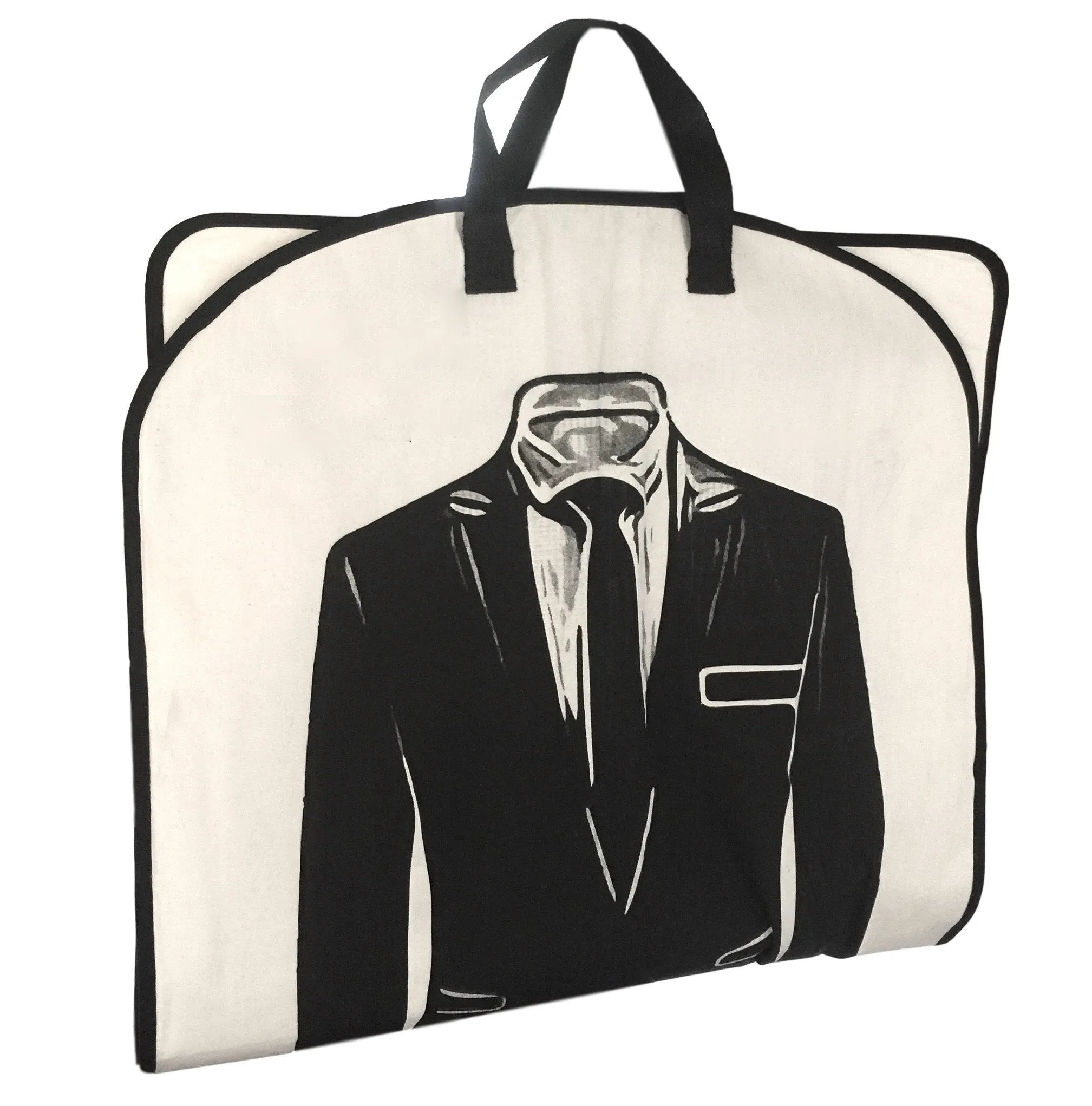 CUSTOM Men's Suit Garment Bag with Pocket, Cream