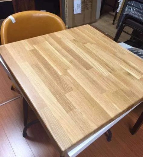 Custom Size and Color Solid White Oak Butcher Block Restaurant Table Tops