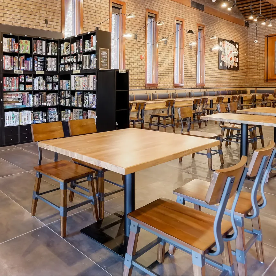 Custom Size and Color Solid White Oak Butcher Block Restaurant Table Tops