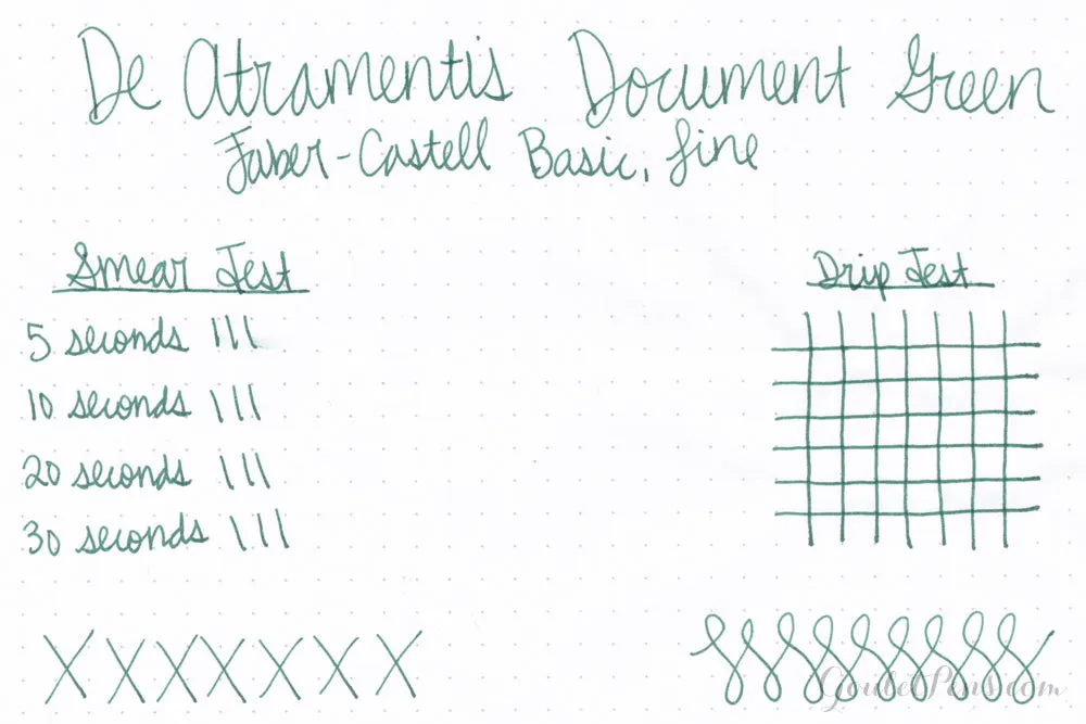 De Atramentis Document Ink Dark Green - 45ml Bottled Ink