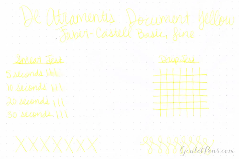 De Atramentis Document Ink Yellow - Ink Sample