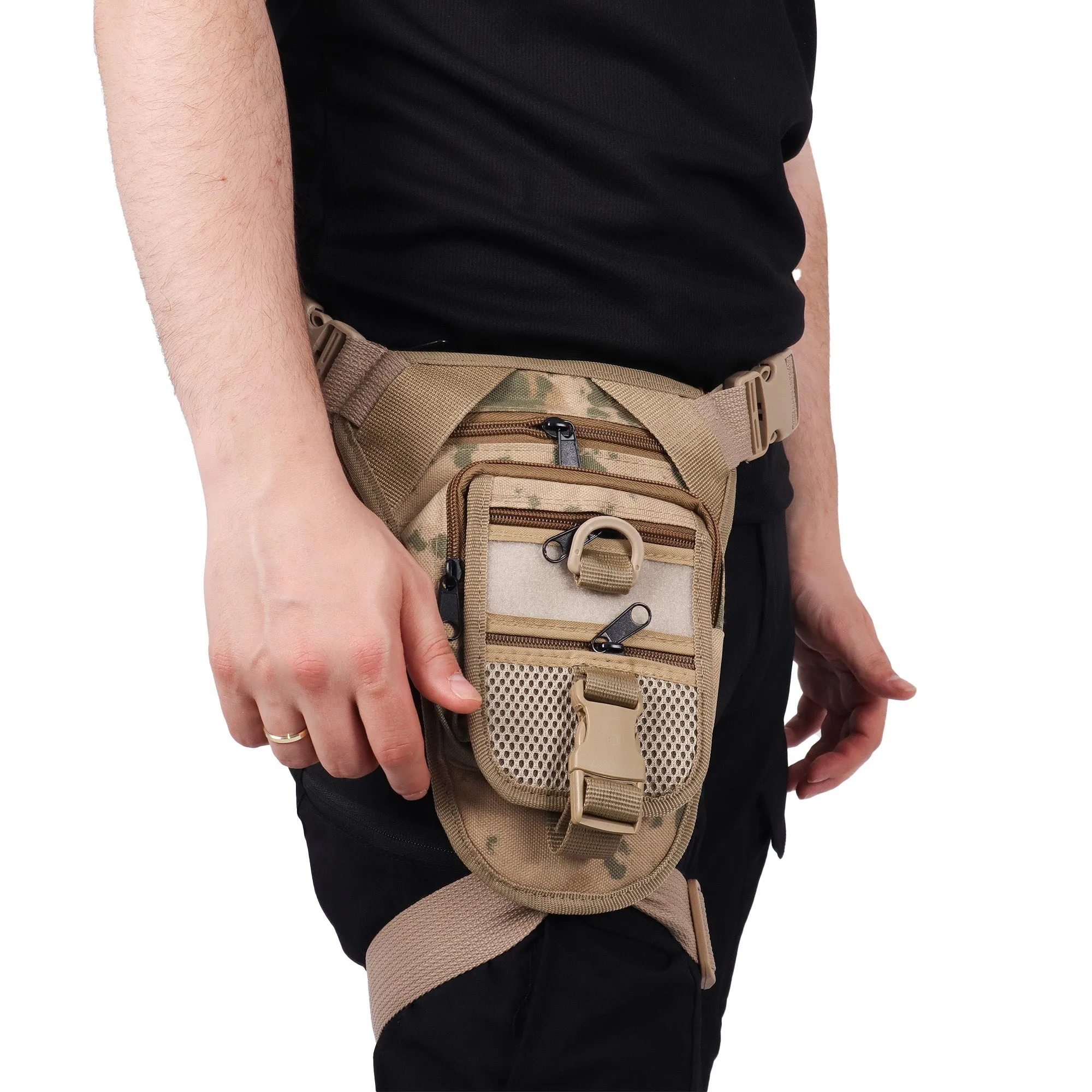 Deserton Camouflage Shoulder or Leg Gun Carrying Bag with Strap