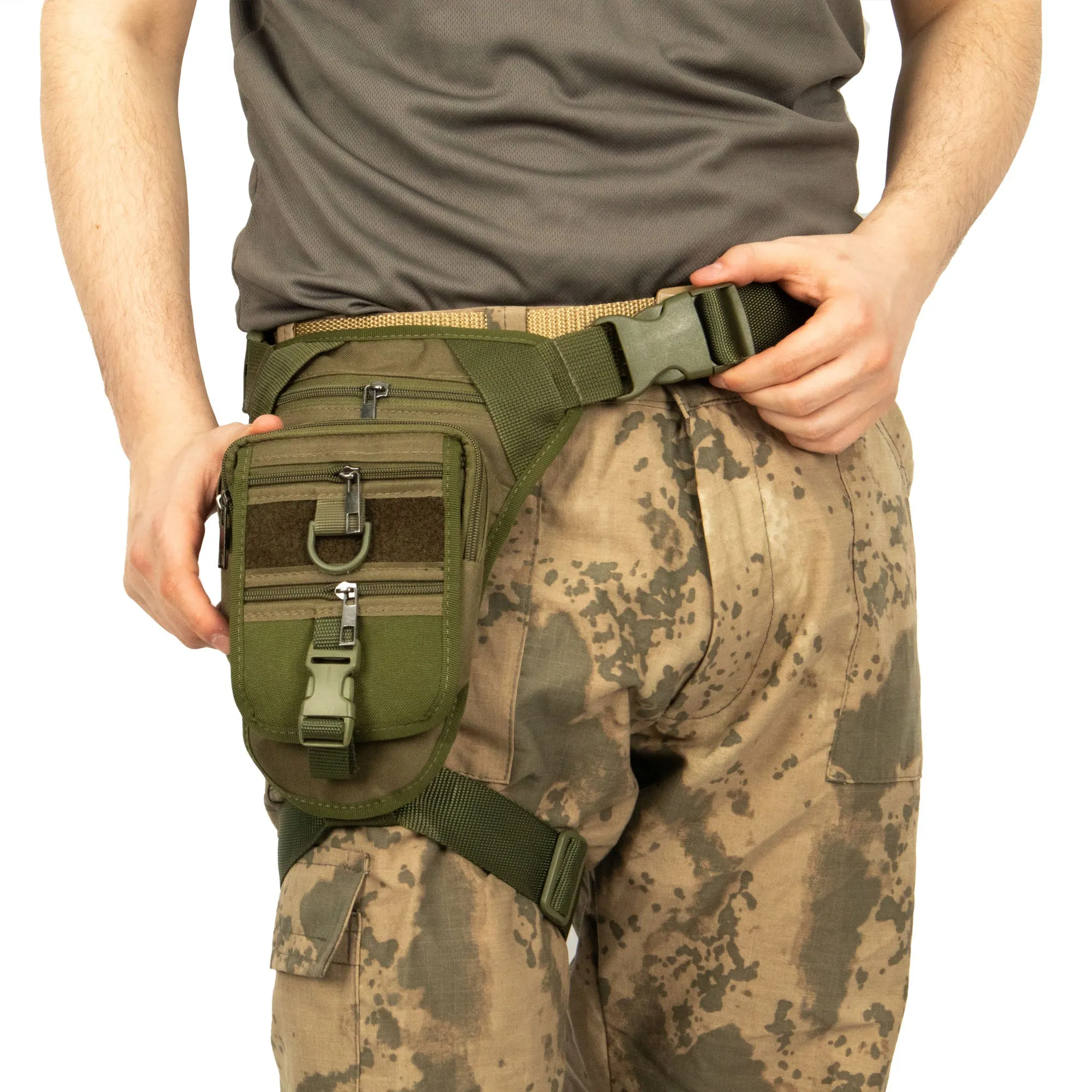 Deserton Camouflage Shoulder or Leg Gun Carrying Bag with Strap