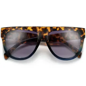 Designer Inspired Flat Top Shadow Sunglasses