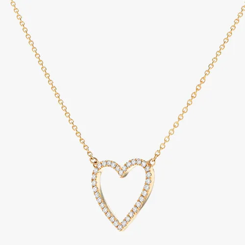 Diamond Open Heart Necklace