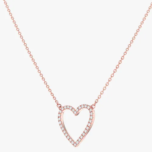 Diamond Open Heart Necklace