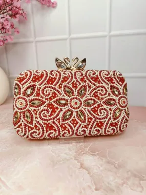 Embroidered Female Designer Beaded Clutches