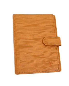 Epi Leather Day Planner Cover in Orange Mandarin - Authentic Louis Vuitton