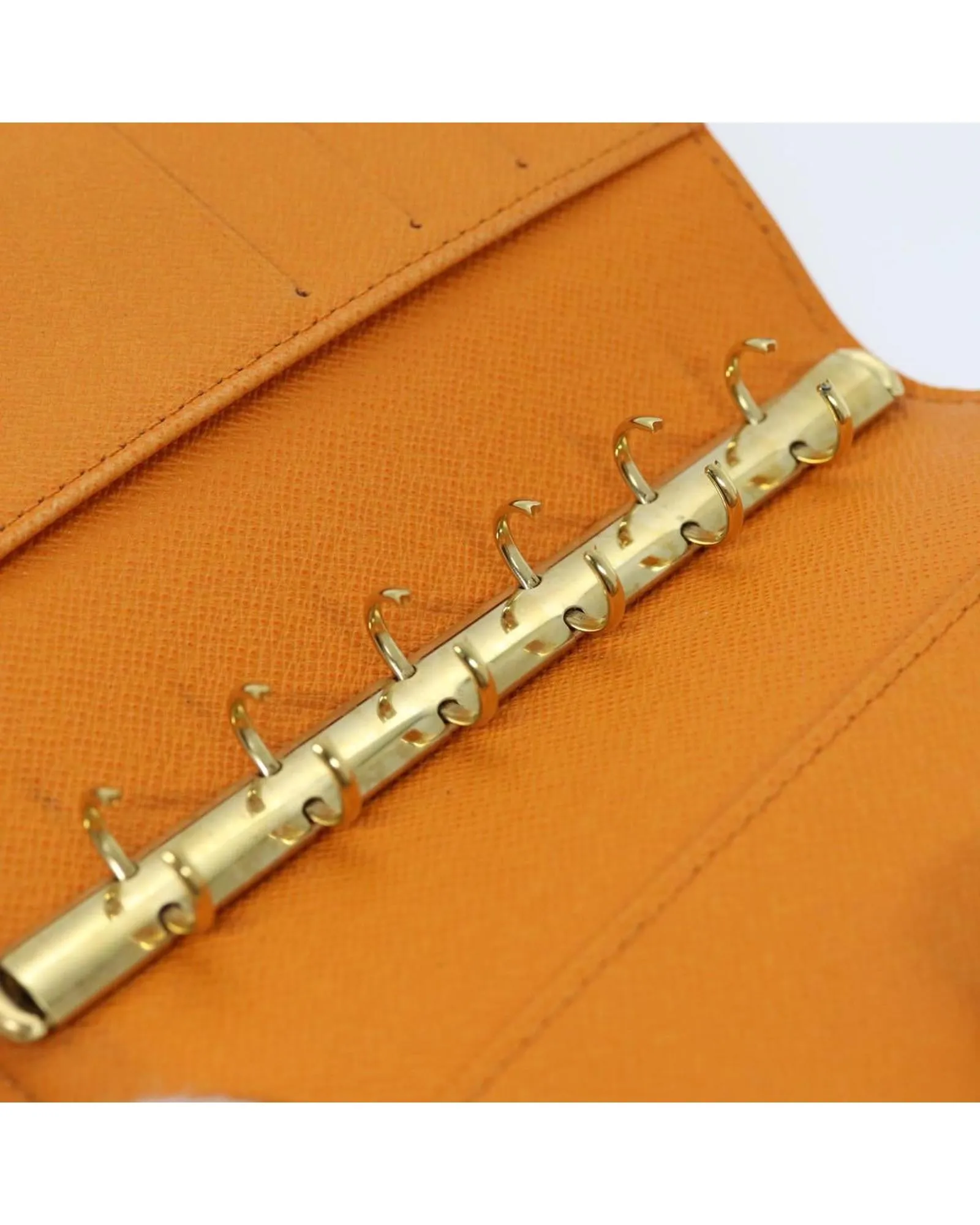 Epi Leather Day Planner Cover in Orange Mandarin - Authentic Louis Vuitton