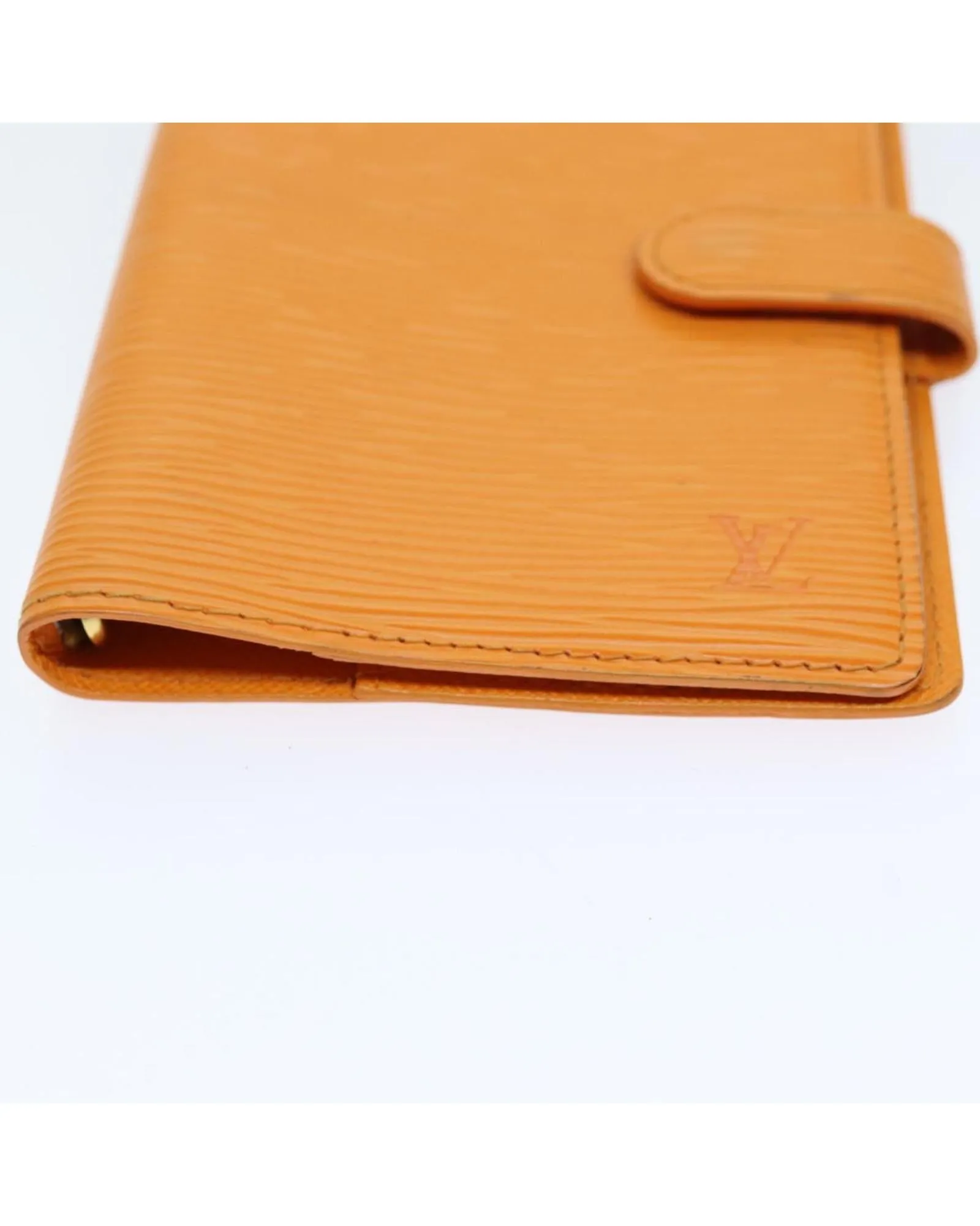 Epi Leather Day Planner Cover in Orange Mandarin - Authentic Louis Vuitton