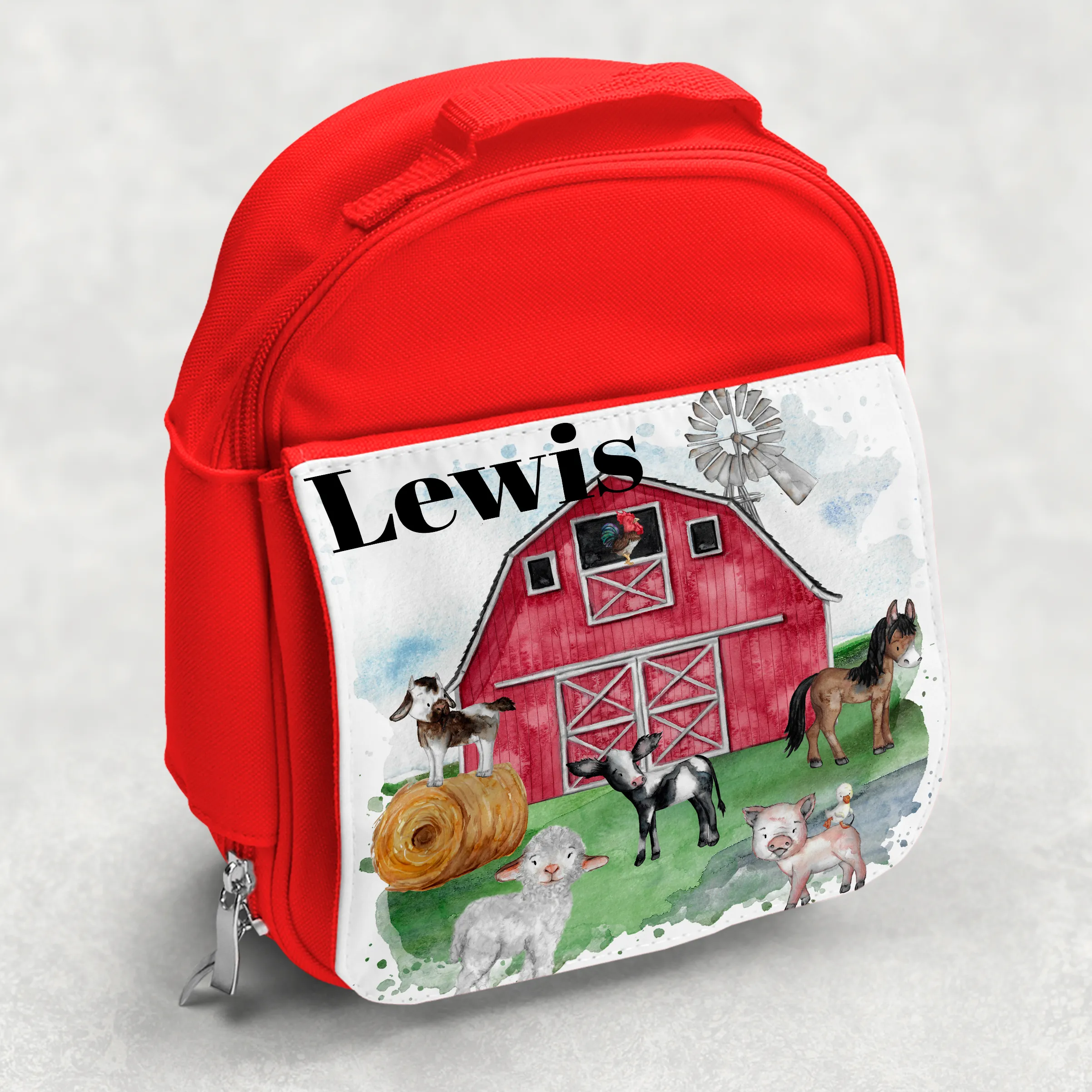 Farm Animals Personalised Kids Insulated Lunch Bag