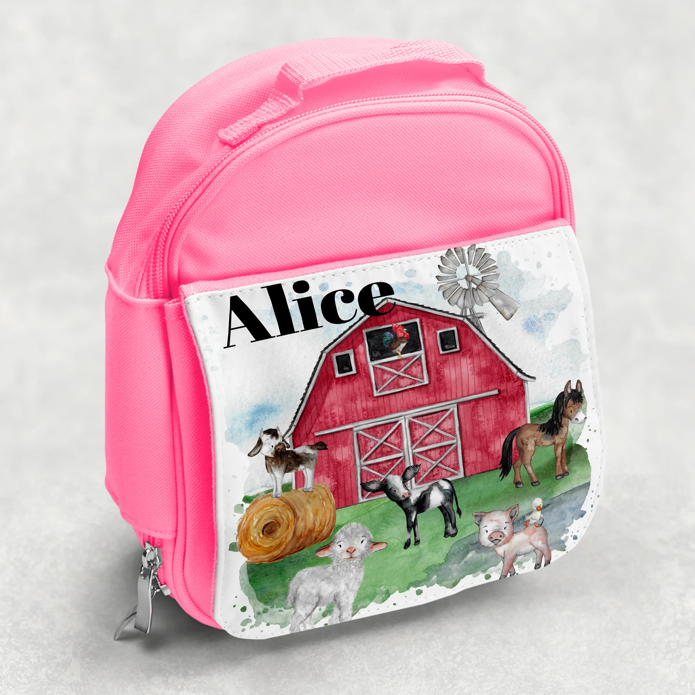 Farm Animals Personalised Kids Insulated Lunch Bag