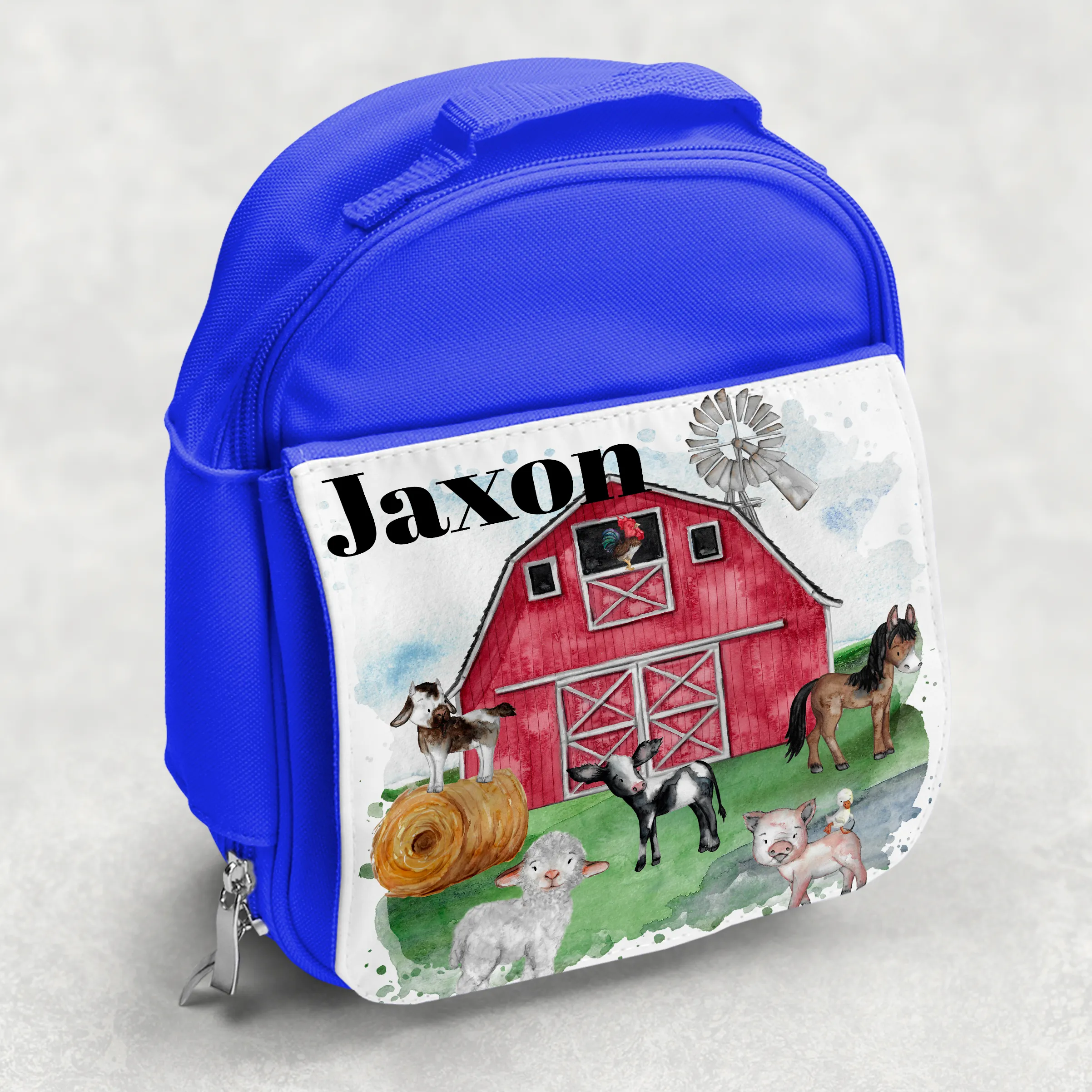 Farm Animals Personalised Kids Insulated Lunch Bag