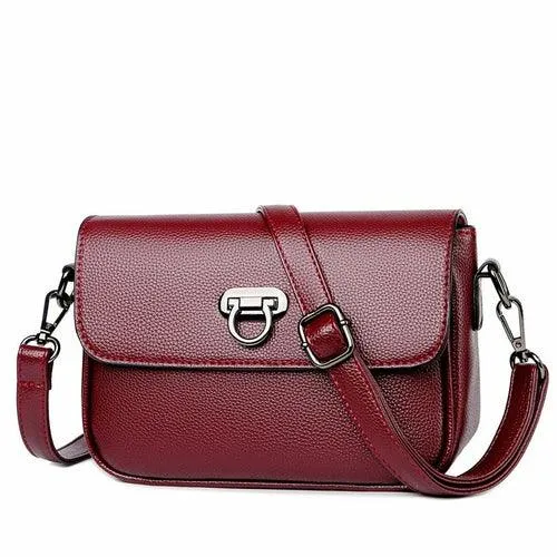 Fashion Leather One-Shoulder Small Square Messenger Bag