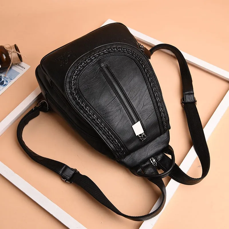 Female Leather Backpack