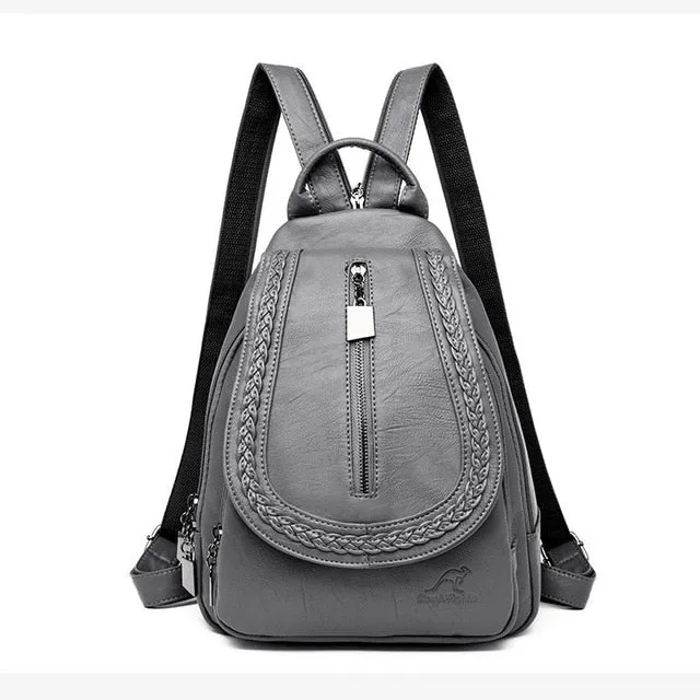 Female Leather Backpack