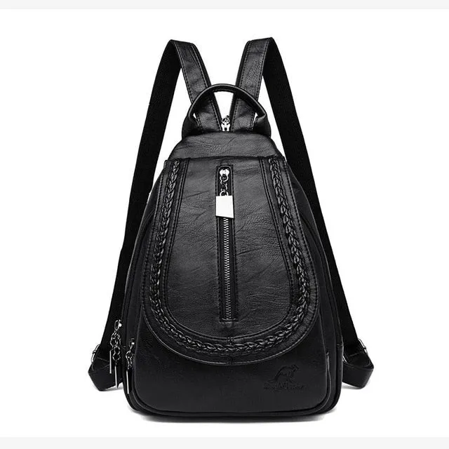 Female Leather Backpack