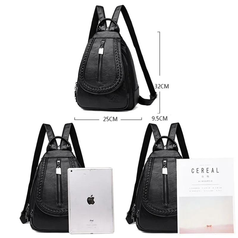 Female Leather Backpack