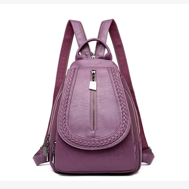 Female Leather Backpack