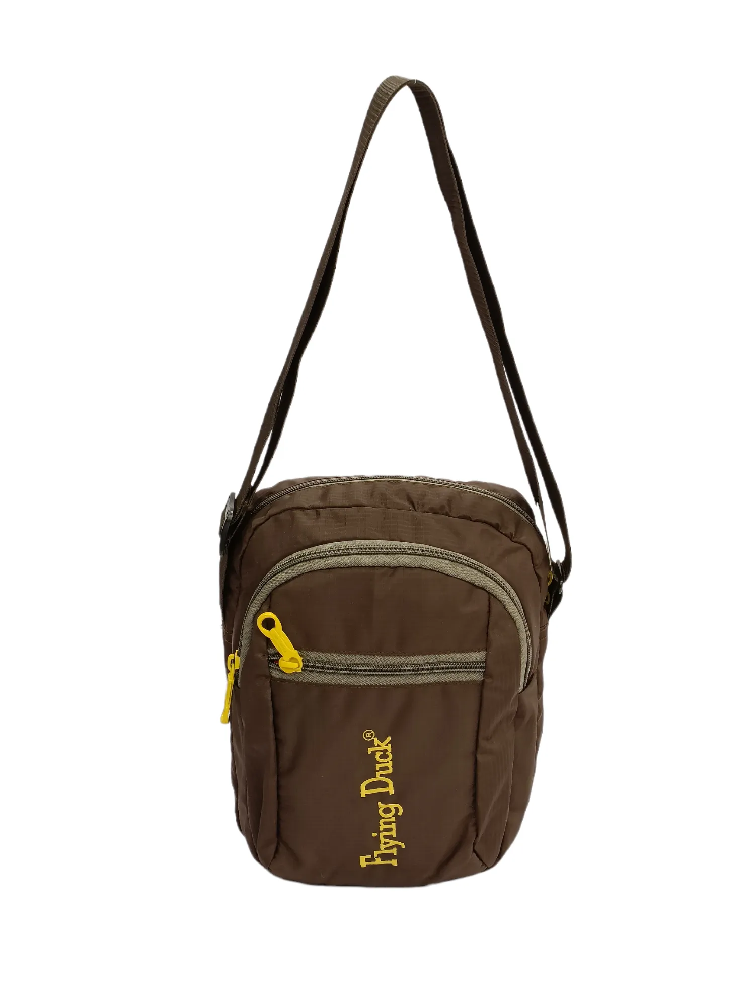 Flying duck medium size side bag brown colour