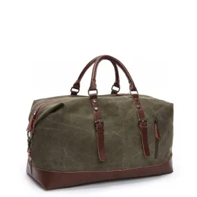 Funki Buys | Bags | Travel Bags | Canvas Leather Overnight Bag