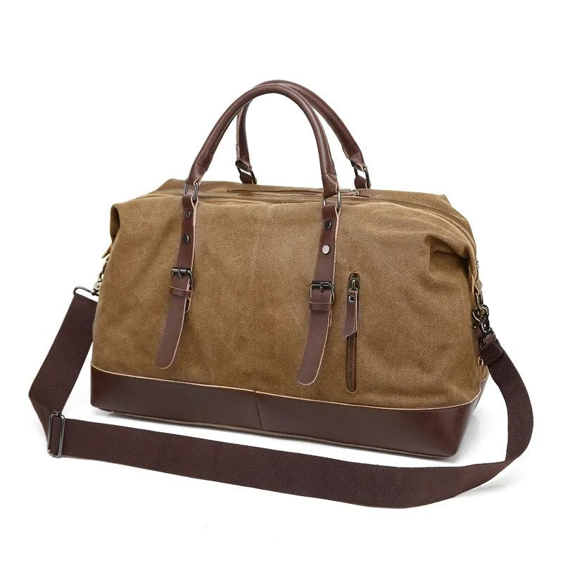 Funki Buys | Bags | Travel Bags | Canvas Leather Overnight Bag