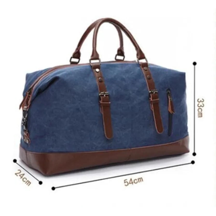 Funki Buys | Bags | Travel Bags | Canvas Leather Overnight Bag