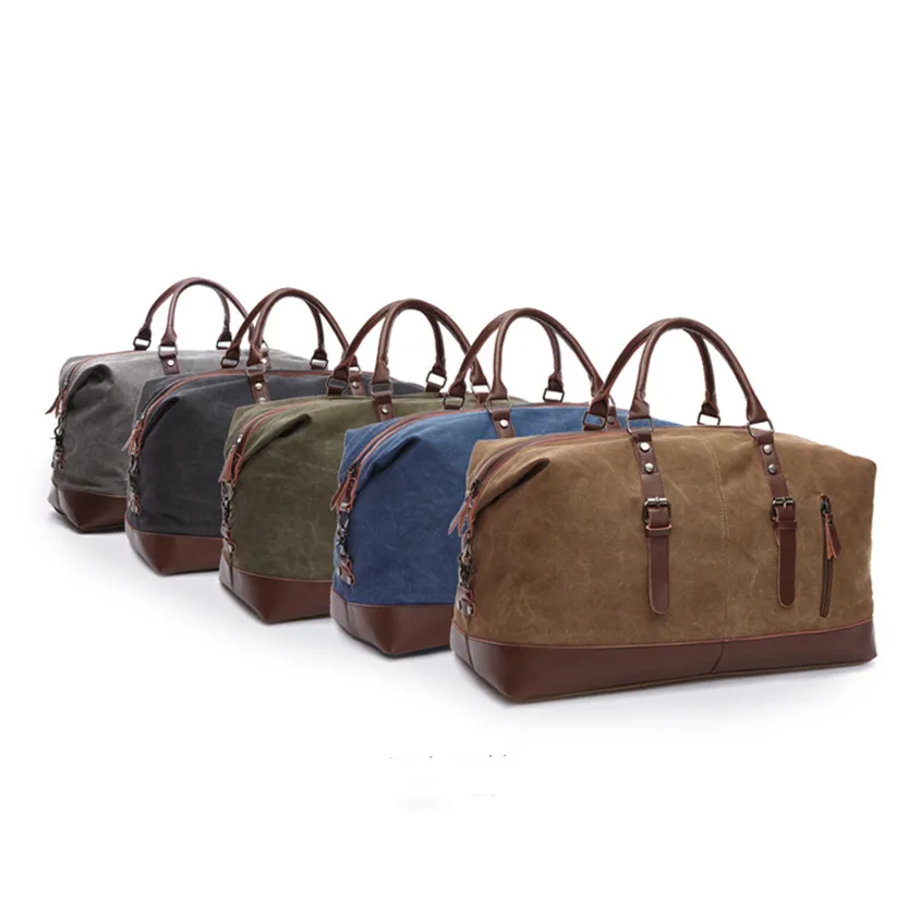 Funki Buys | Bags | Travel Bags | Canvas Leather Overnight Bag