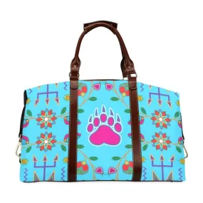 Geometric Floral Fall-Sky Blue Classic Travel Bag