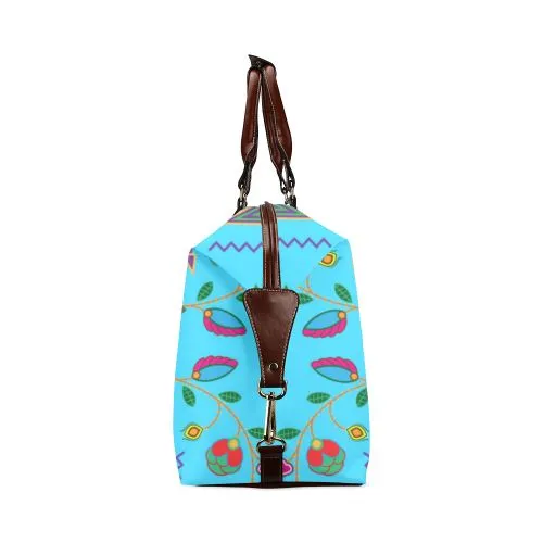 Geometric Floral Fall-Sky Blue Classic Travel Bag