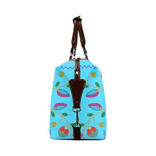 Geometric Floral Fall-Sky Blue Classic Travel Bag