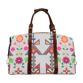 Geometric Floral Spring-Gray Classic Travel Bag